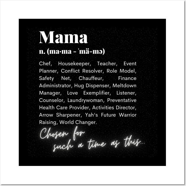 Mama | White Words | For Such A Time As This Wall Art by Bread of Life Bakery & Blog